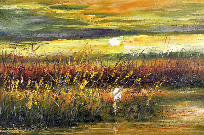 Zachód nad jeziorem 