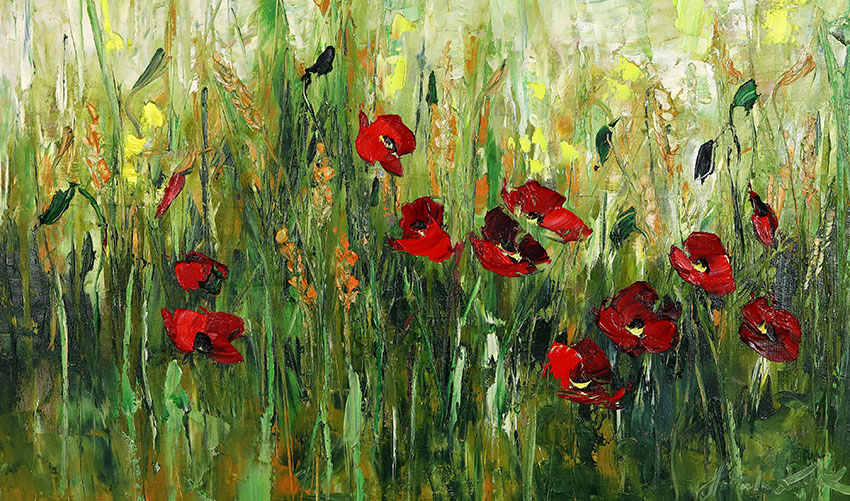 Refleksy światła w trawie 