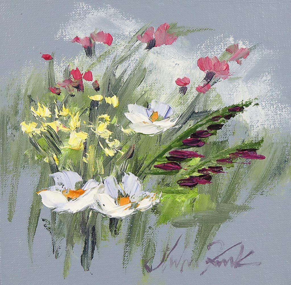 Bukiecik na niebieskim