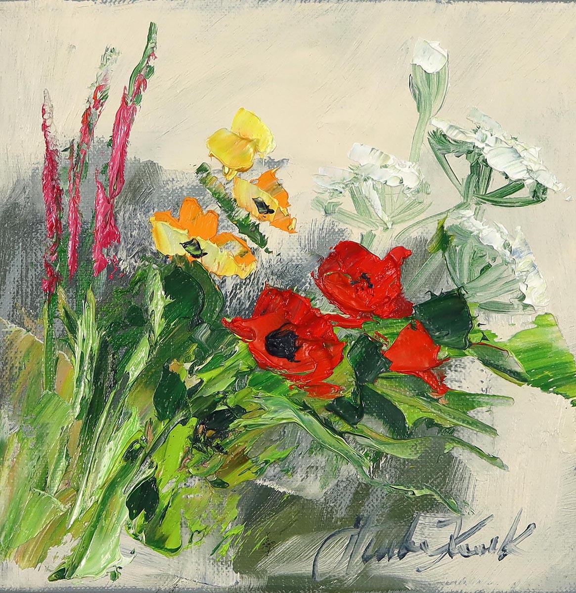 bukiecik na kremowym