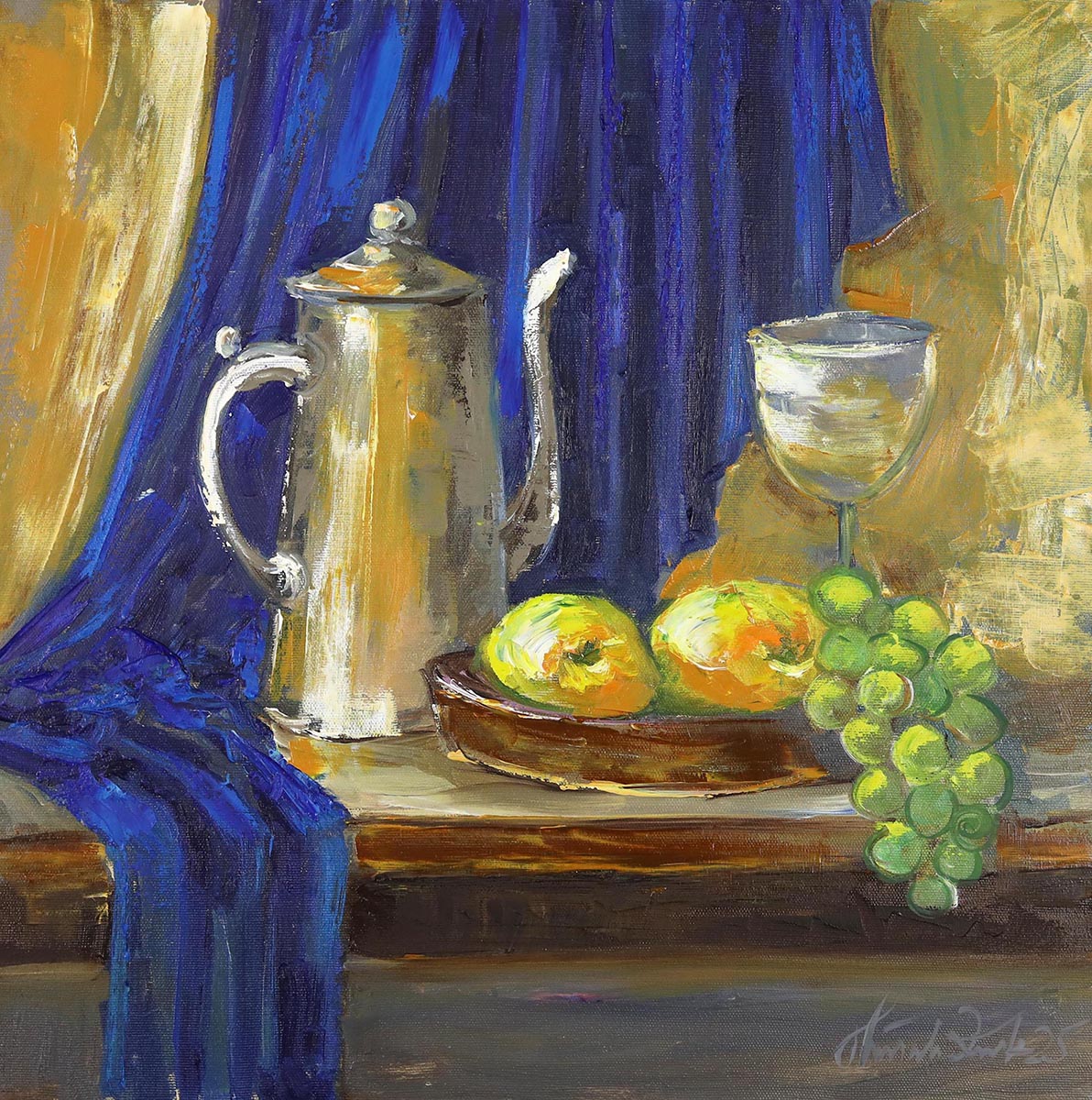 Kompozycja z winogronem