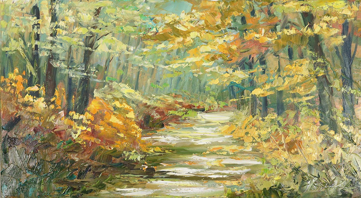 Droga przez jesienny las 