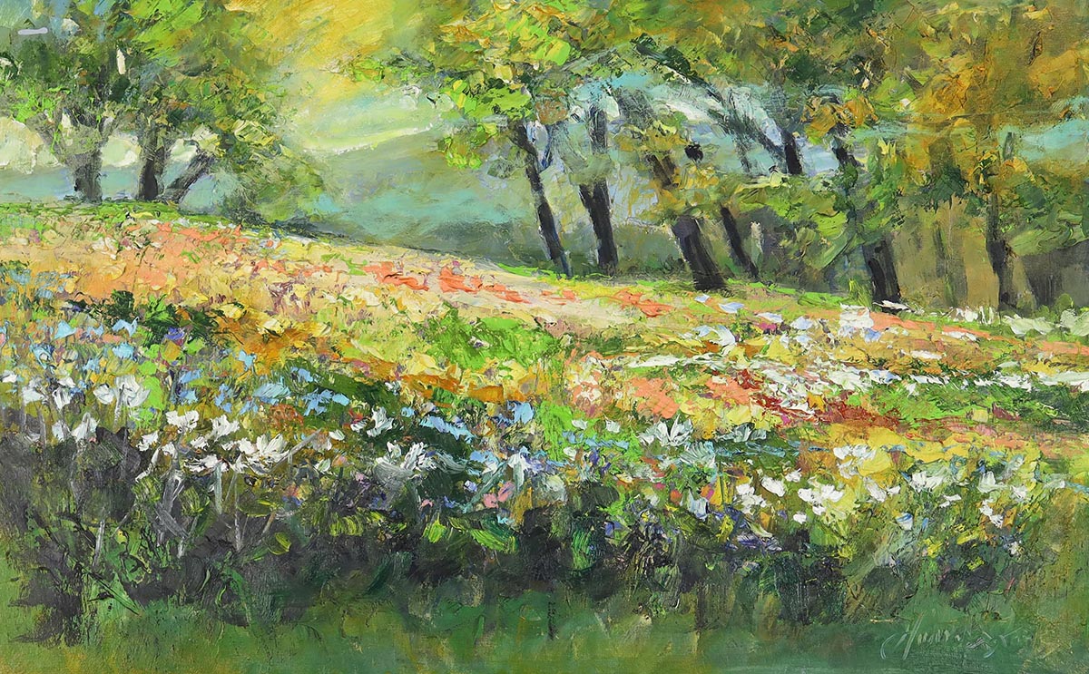 Ścieżka przez letnią łąkę